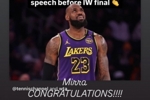 詹姆斯转发安德烈娃采访：祝贺夺冠🏆 很高兴帮到你 继续努力
