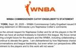 WNBA总裁回应科利尔炮轰：致力于推动发展 对她的言论感到遗憾